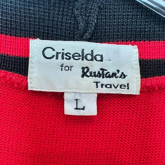 Criselda for Rustan's Red and Black Cardigan with Gold Buttons Large - Picture 6 of 11